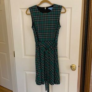 Draper James green plaid dress